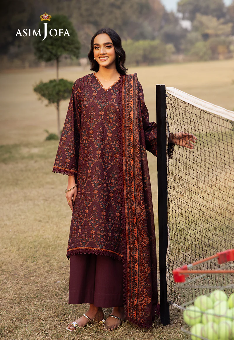 AJUBJ-28 PRINTED LAWN 3 PC - Image 4