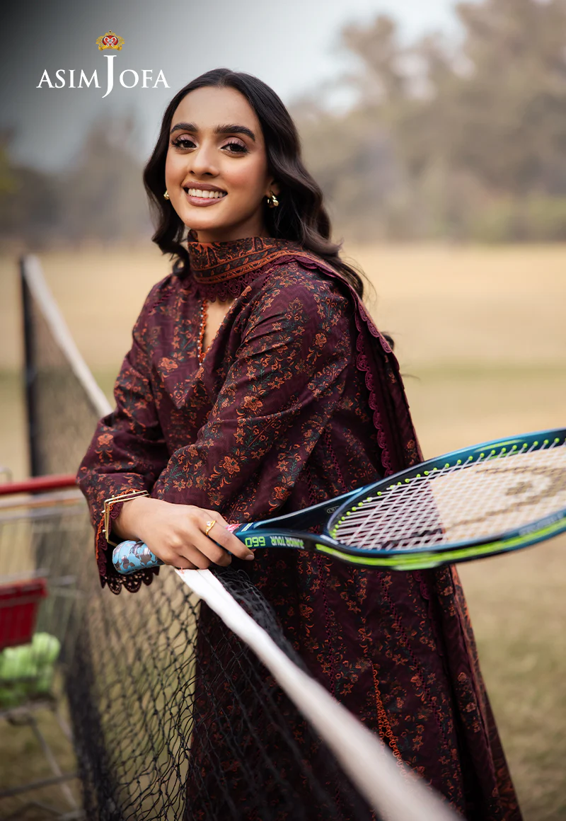 AJUBJ-28 PRINTED LAWN 3 PC - Image 9