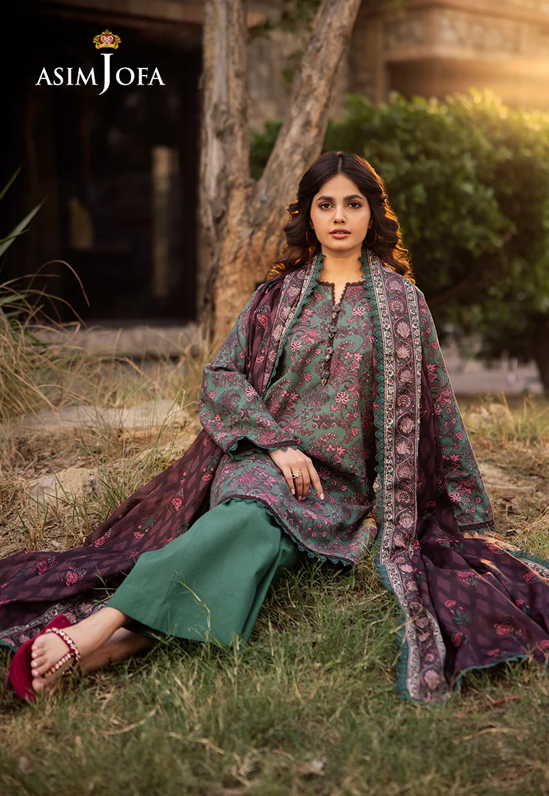 AJUBJ-32 PRINTED LAWN 3 PC - Image 6