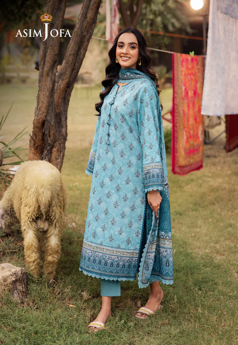 AJUBJ-46 PRINTED LAWN 3 PC - Image 5