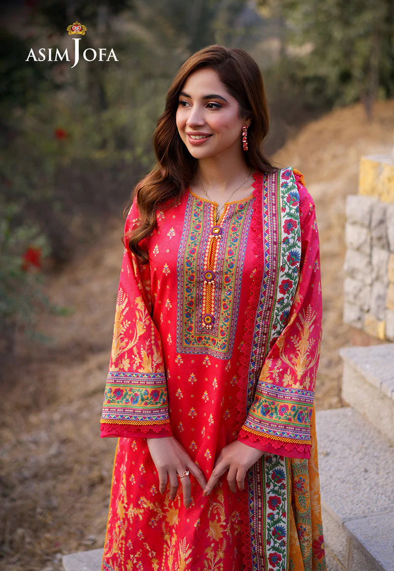 AJUUB-16 Printed Lawn 3 Pcs - Image 3