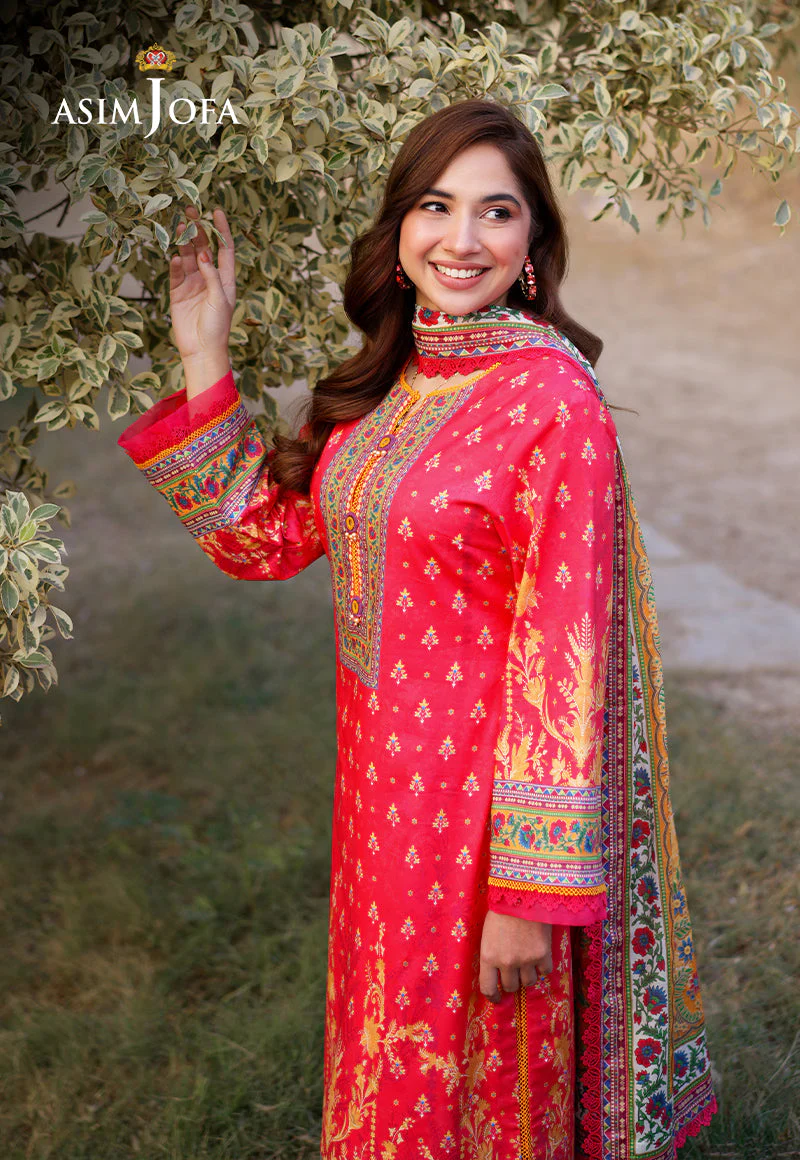 AJUUB-16 Printed Lawn 3 Pcs - Image 5