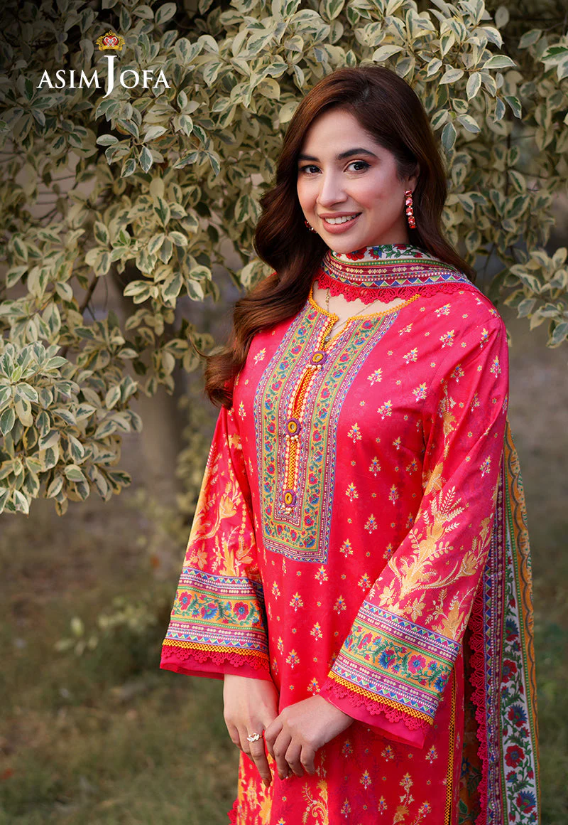 AJUUB-16 Printed Lawn 3 Pcs - Image 6