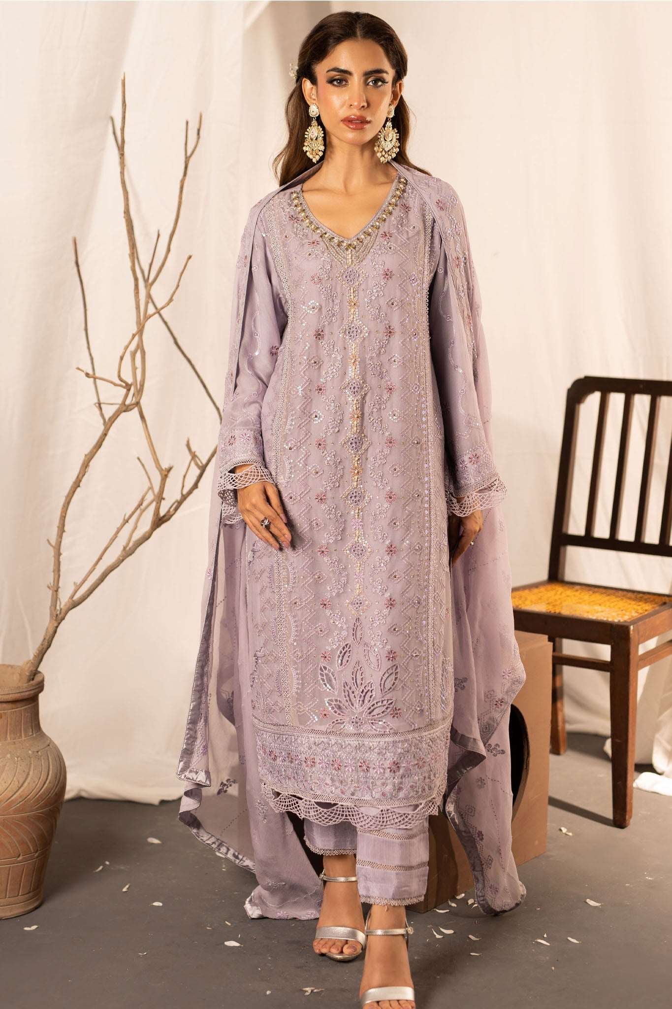 Dastan By Guzel Stitched 3 Piece Luxury Formals Collection'2024-D-04-Shabnam - Image 3