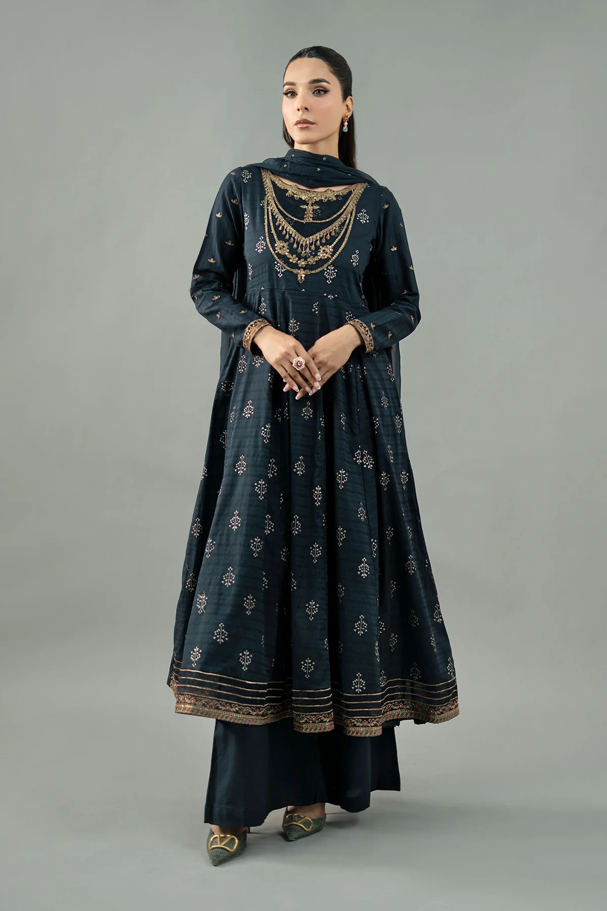 3 Piece Embroidered Suit | DW-EF21-04R1