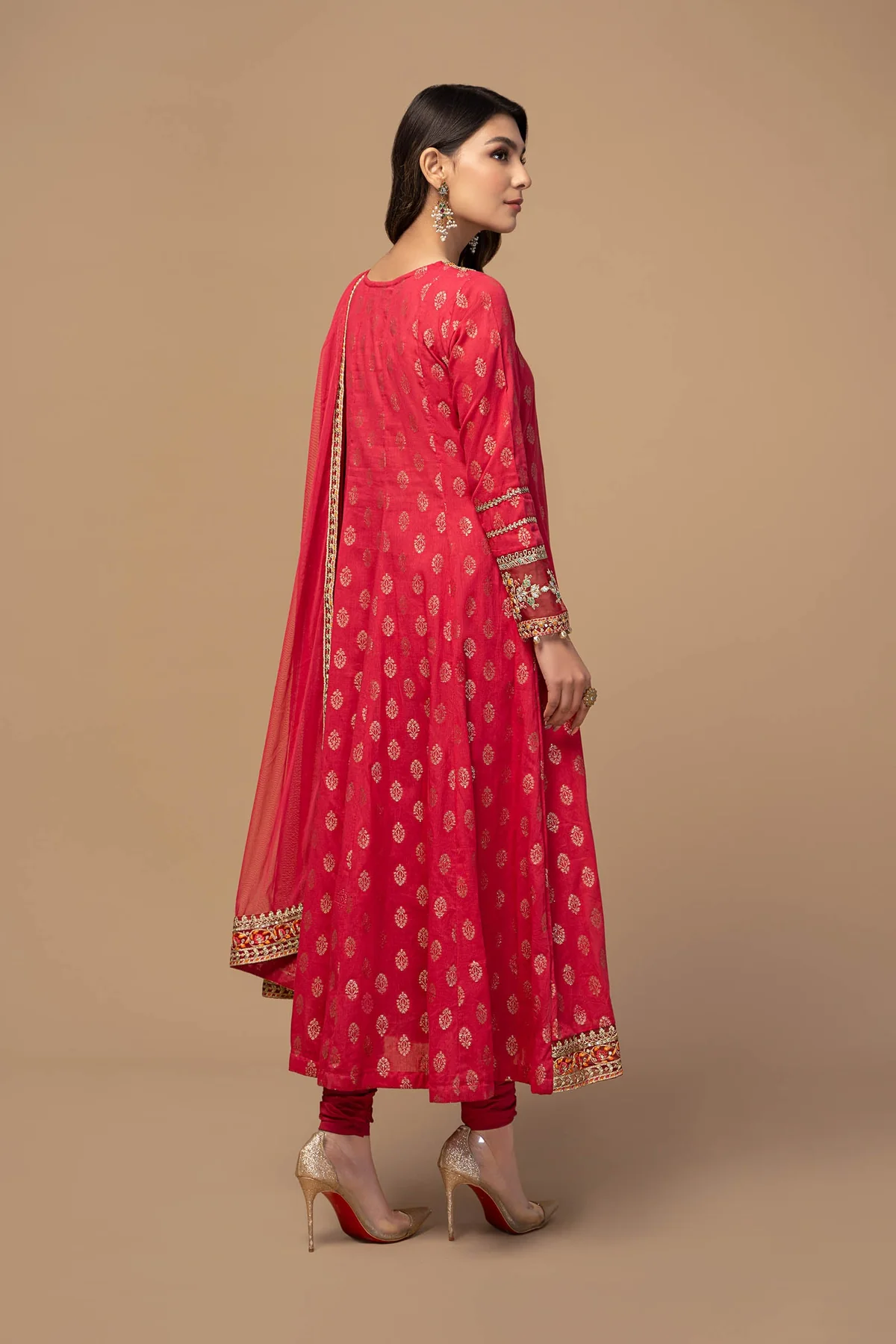 3 Piece Embroidered Suit | DW-EF23-16R1 - Image 6