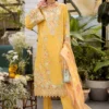 3 Piece Embroidered Dobby Lawn Suit | DW-EF25-151