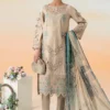 3 Piece Embroidered Dobby Lawn Suit | DW-EF25-53
