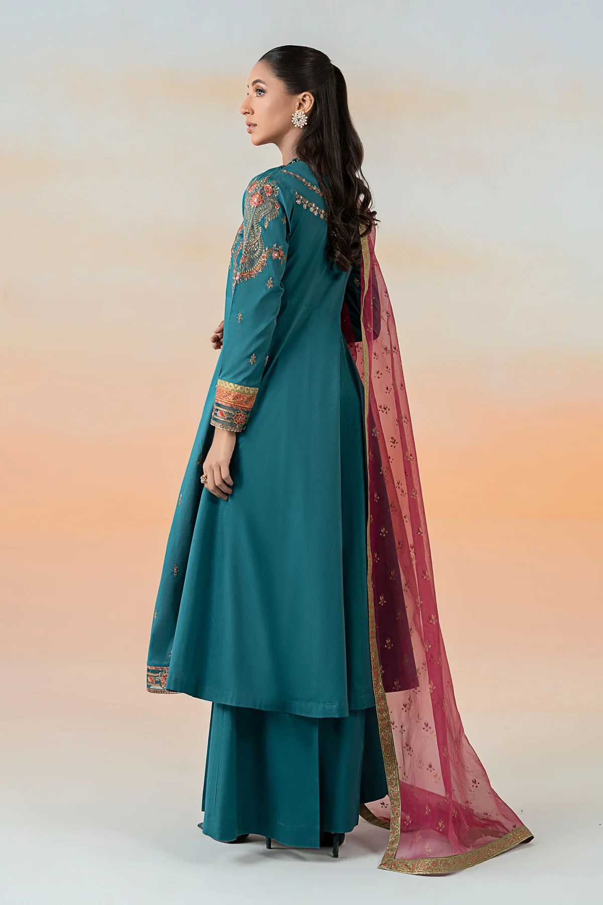 3 Piece Embroidered Lawn Suit | DW-EF25-60 - Image 6