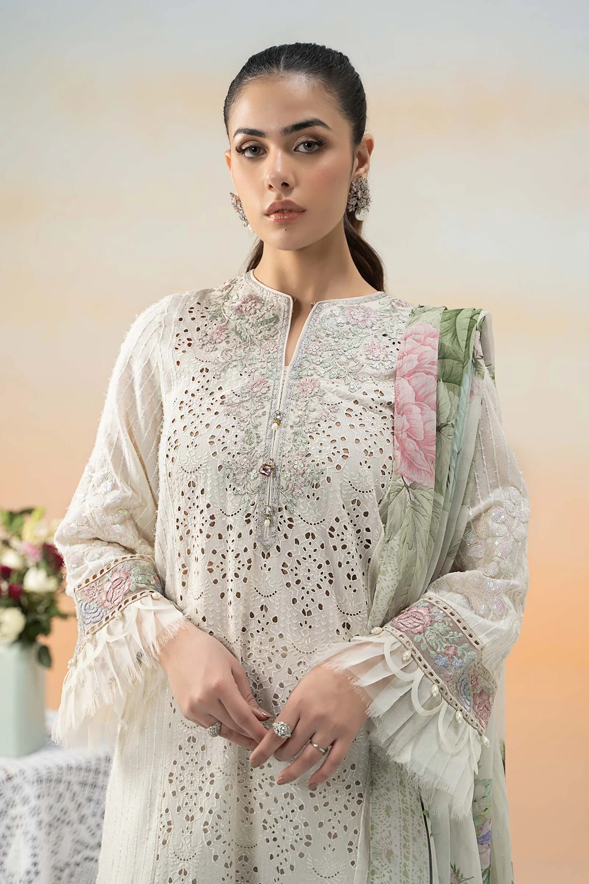 3 Piece Embroidered Lawn Suit | DW-EF25-66 - Image 2