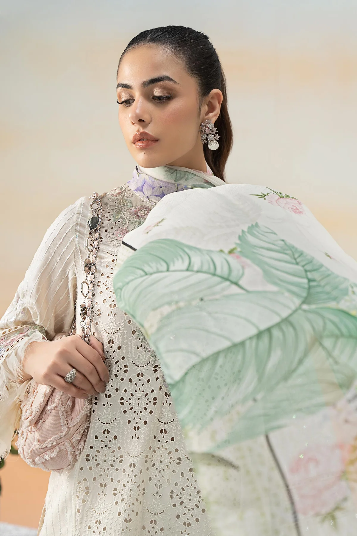 3 Piece Embroidered Lawn Suit | DW-EF25-66 - Image 3