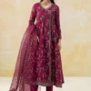 3 Piece Embroidered Paper Cotton Suit | DW-EF25-78