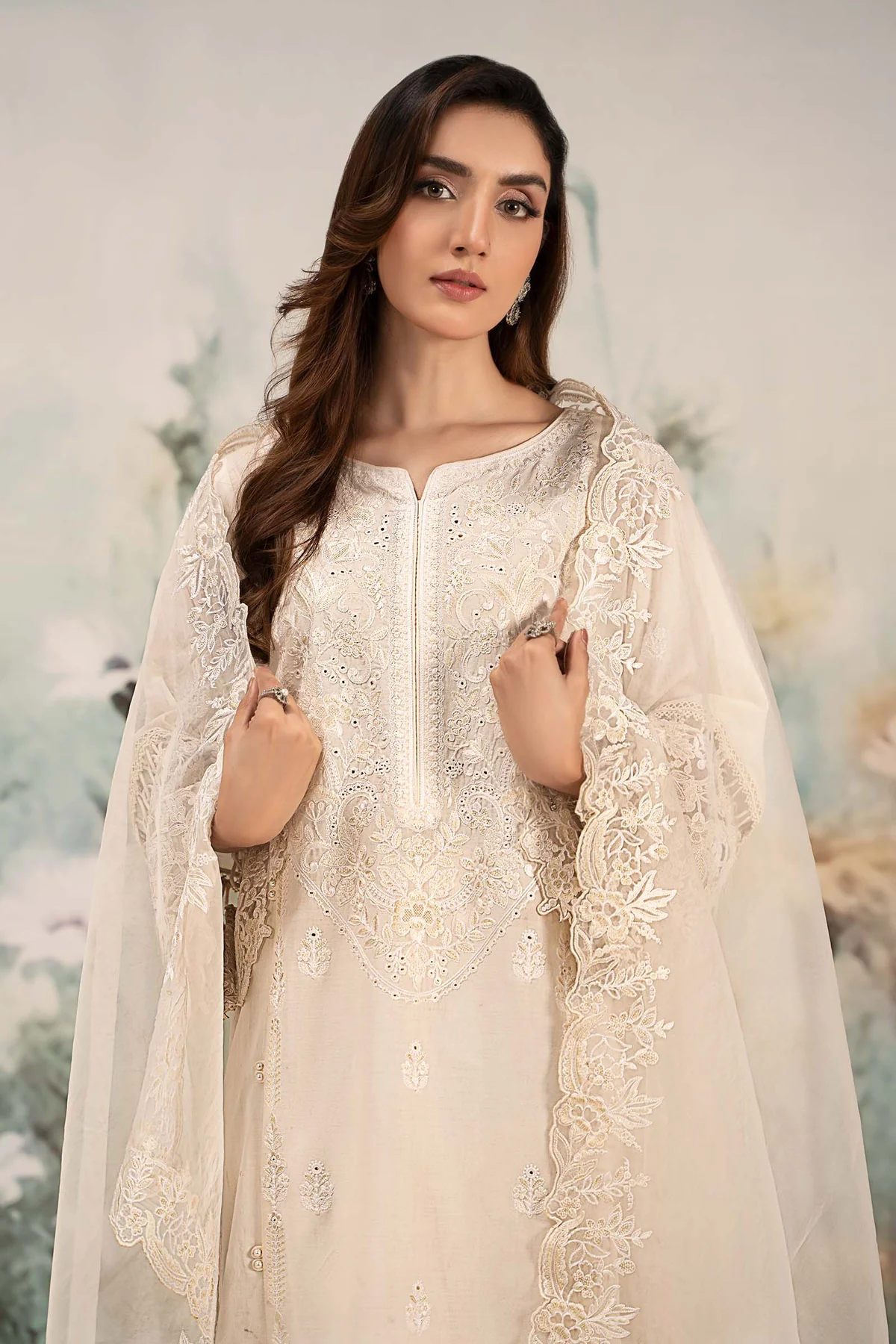 3 Piece Embroidered Lawn Suit | DW-EF25-95 - Image 4