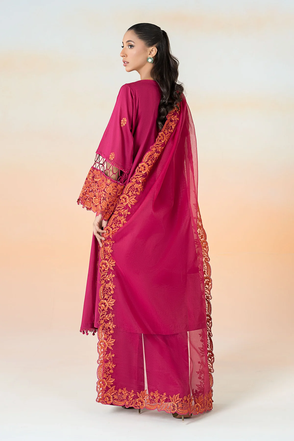3 Piece Embroidered Lawn Suit | DW-EF25-95 - Image 11