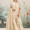 3 Piece Embroidered Cotton Lurex Suit | DW-EF25-98