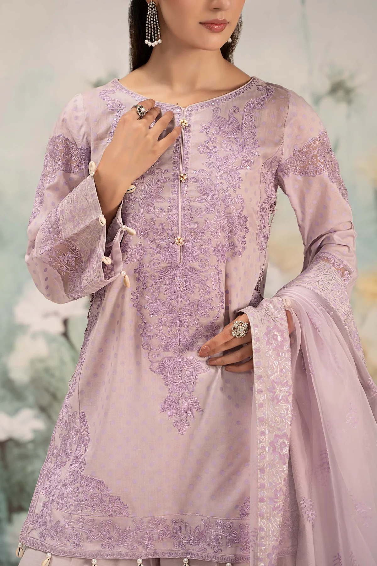 3 Piece Embroidered Lawn Suit | DW-EF25-99 - Image 10