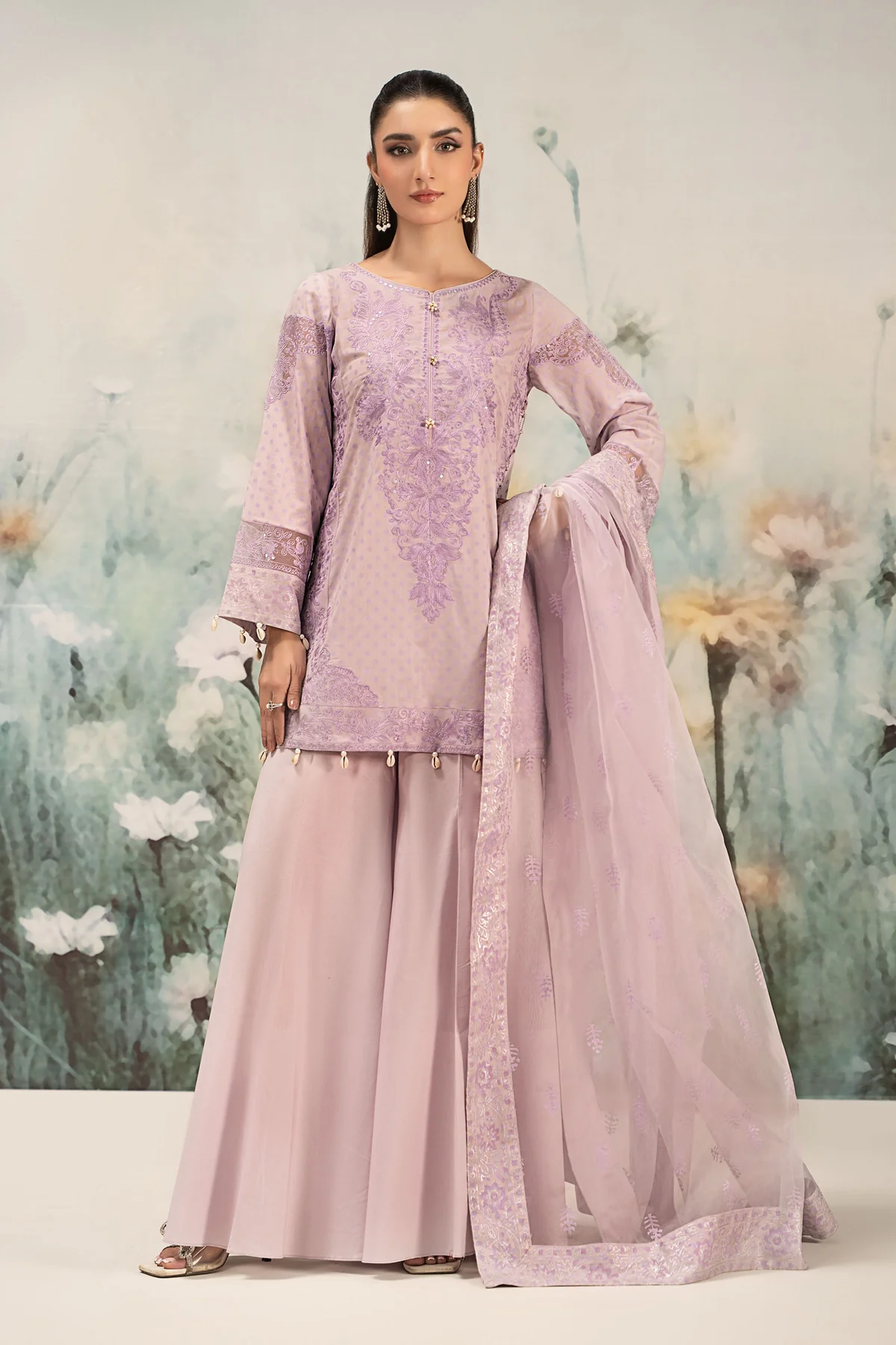 3 Piece Embroidered Lawn Suit | DW-EF25-99 - Image 7