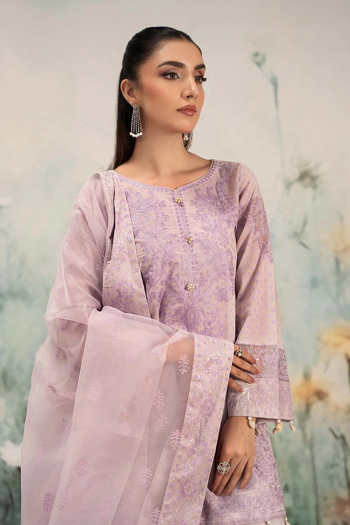 3 Piece Embroidered Lawn Suit | DW-EF25-99 - Image 8