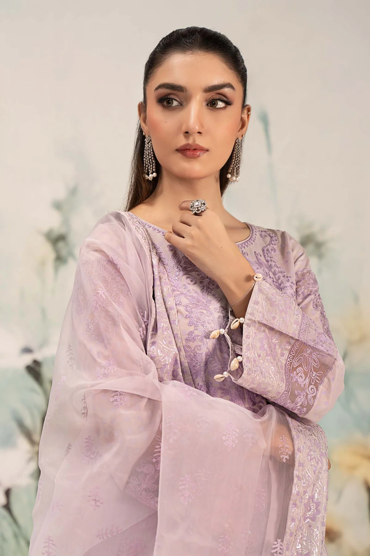 3 Piece Embroidered Lawn Suit | DW-EF25-99 - Image 9