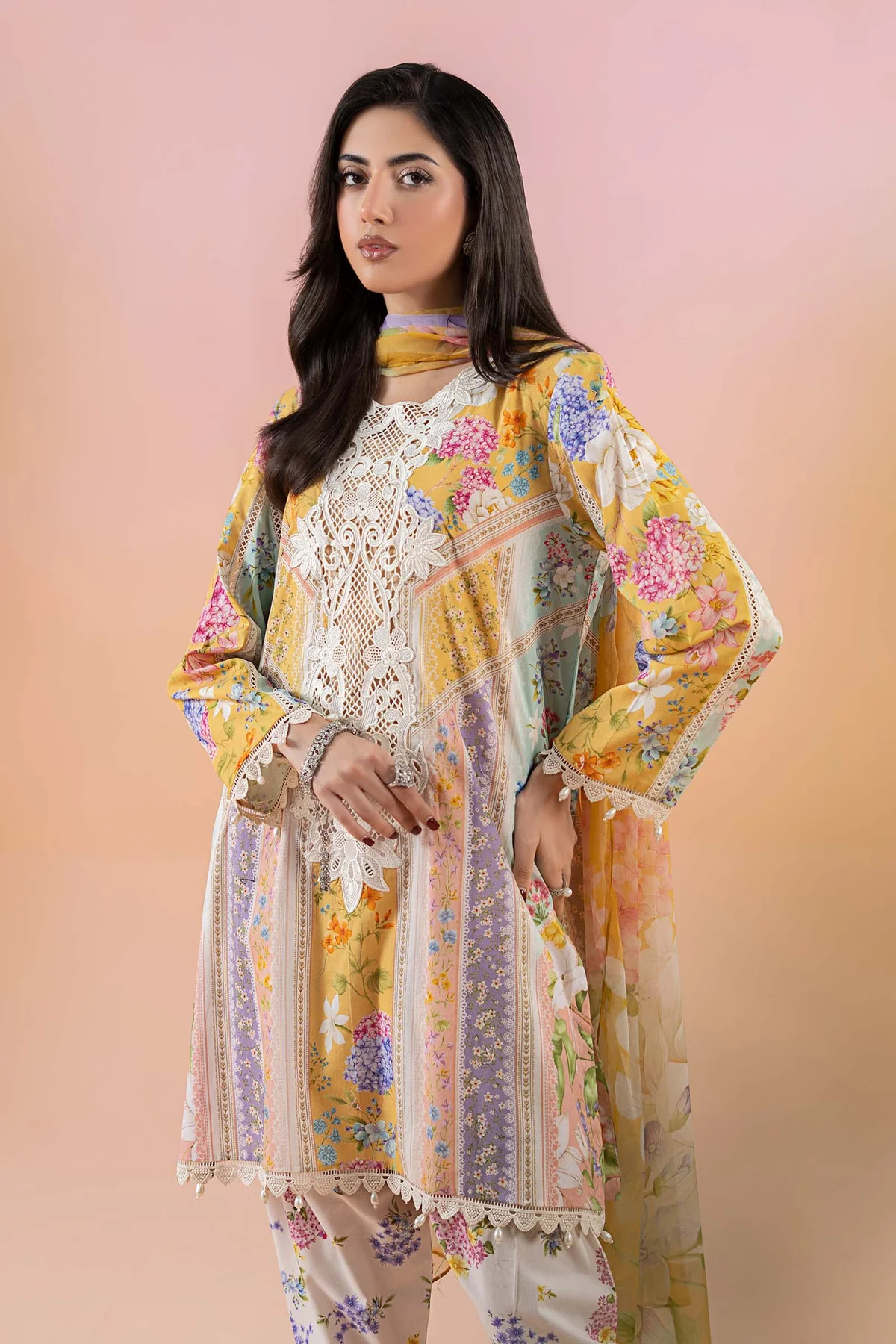 3 Piece Printed Lawn Suit | MPS-2509-A - Image 2