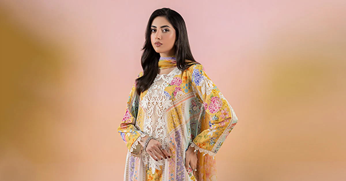 3 Piece Printed Lawn Suit | MPS-2509-A - Image 9