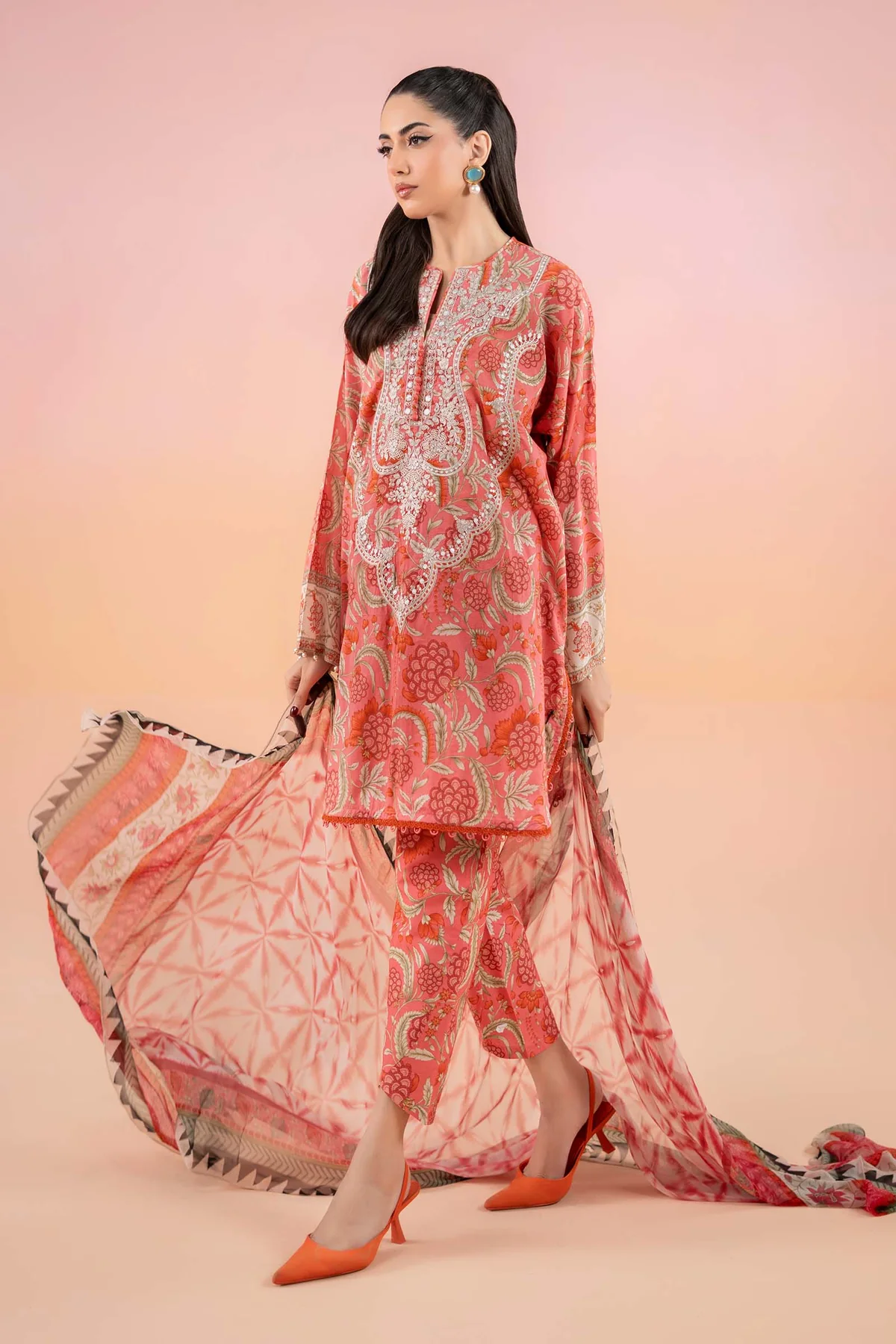 3 Piece Printed Lawn Suit | MPS-2513-A - Image 6