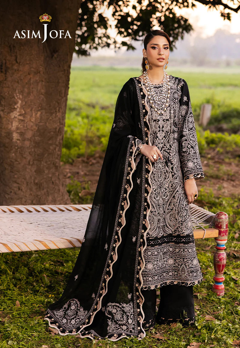 AJELL-03 EMBROIDERED LAWN 3 PCS - Image 3