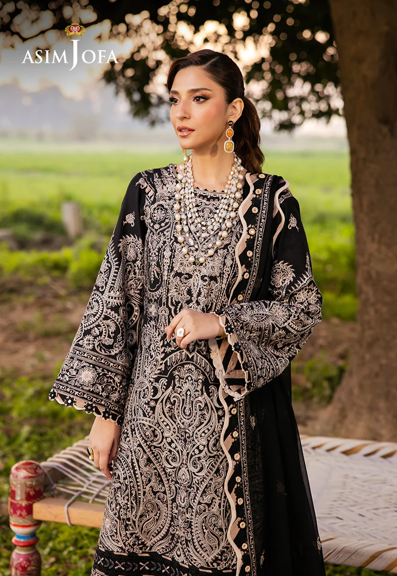 AJELL-03 EMBROIDERED LAWN 3 PCS - Image 5