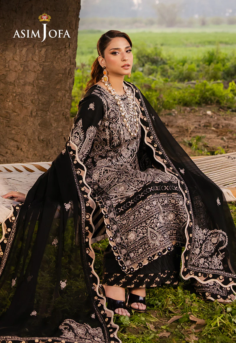 AJELL-03 EMBROIDERED LAWN 3 PCS - Image 7