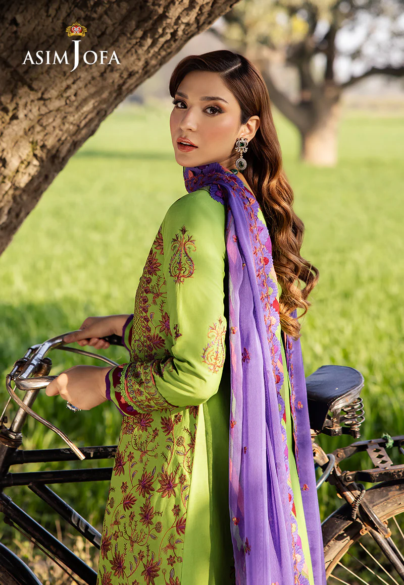 AJELL-05 EMBROIDERED LAWN 3 PCS - Image 6