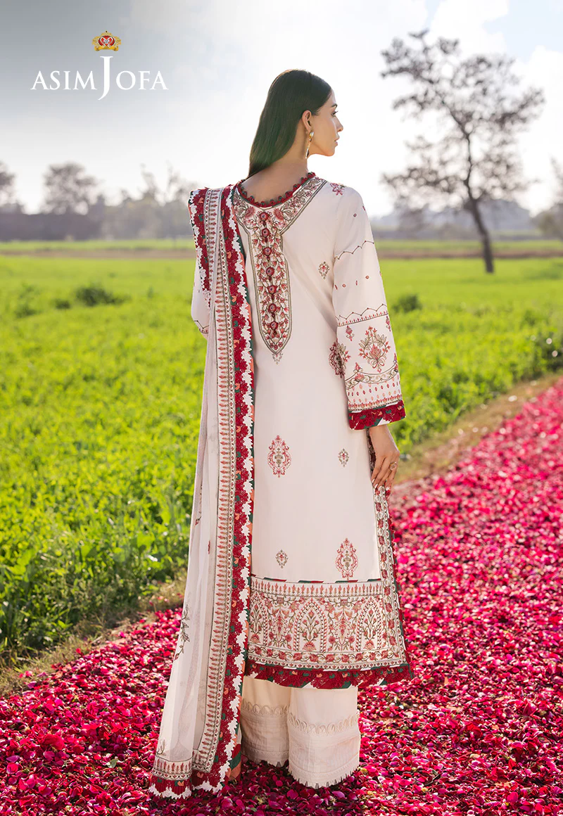 AJELL-08 EMBROIDERED LAWN 3 PCS - Image 2