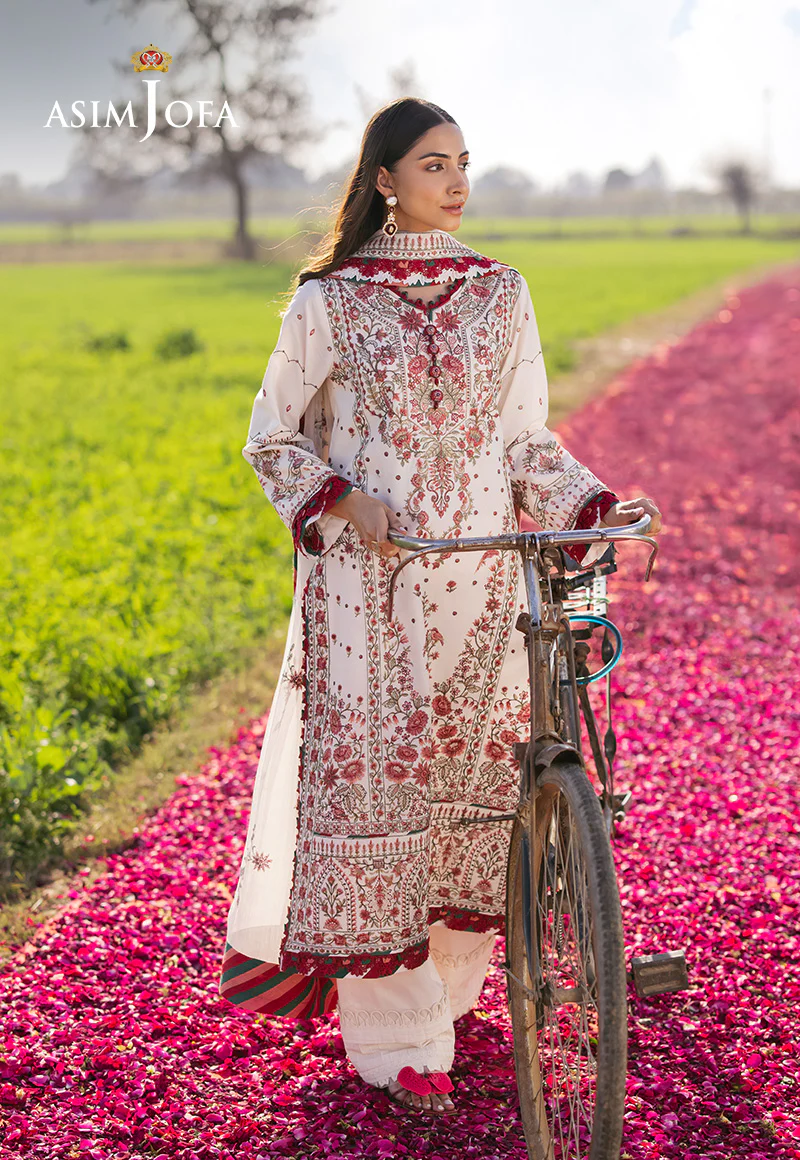 AJELL-08 EMBROIDERED LAWN 3 PCS - Image 3