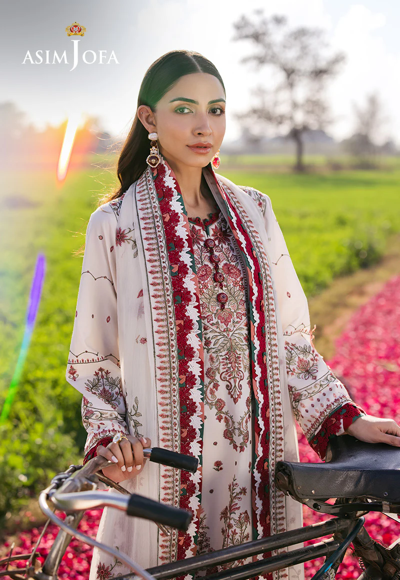 AJELL-08 EMBROIDERED LAWN 3 PCS - Image 4