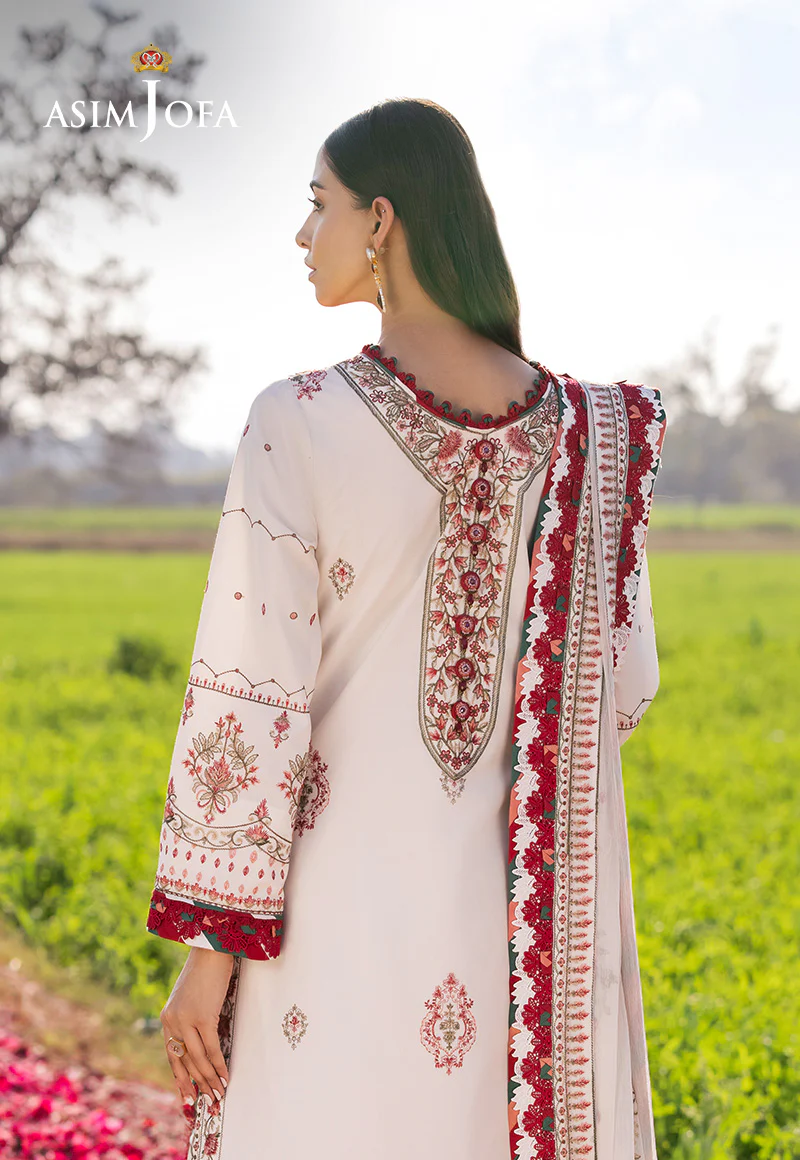 AJELL-08 EMBROIDERED LAWN 3 PCS - Image 5