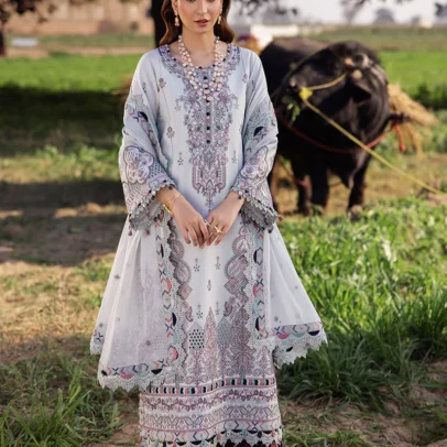 AJELL-10 EMBROIDERED LAWN 3 PCS