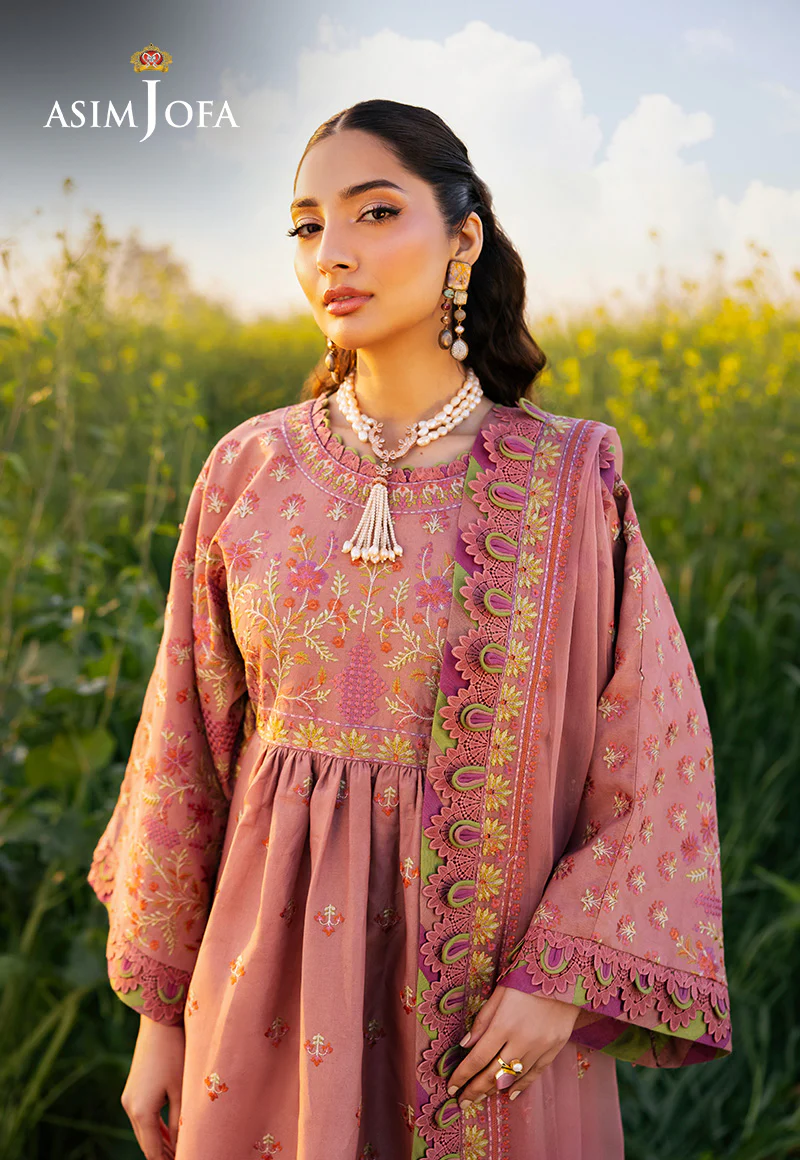 AJELL-16 EMBROIDERED LAWN 3 PCS - Image 5