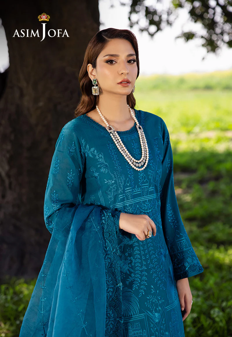 AJELL-17 EMBROIDERED LAWN 3 PCS - Image 3