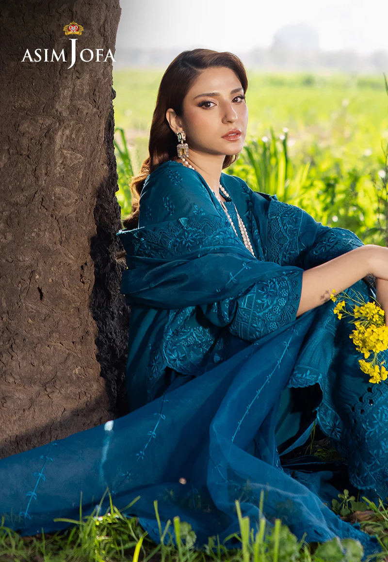 AJELL-17 EMBROIDERED LAWN 3 PCS - Image 4