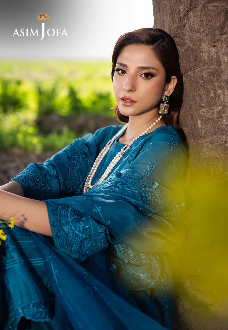 AJELL-17 EMBROIDERED LAWN 3 PCS - Image 5