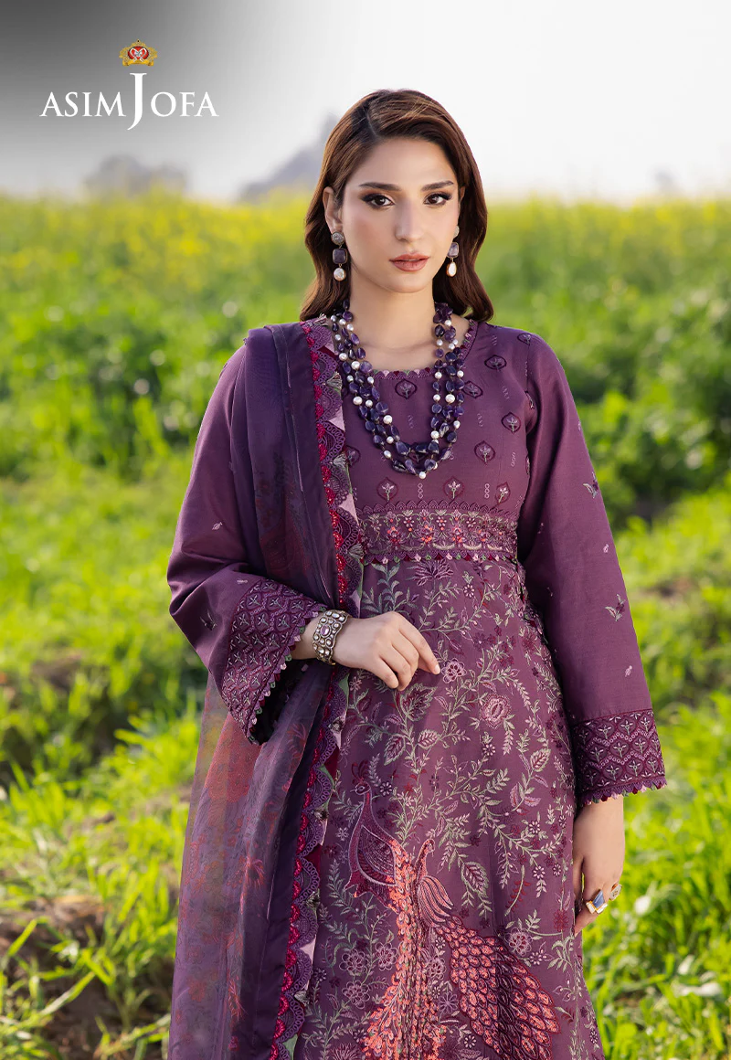 AJELL-18 EMBROIDERED LAWN 3 PCS - Image 3