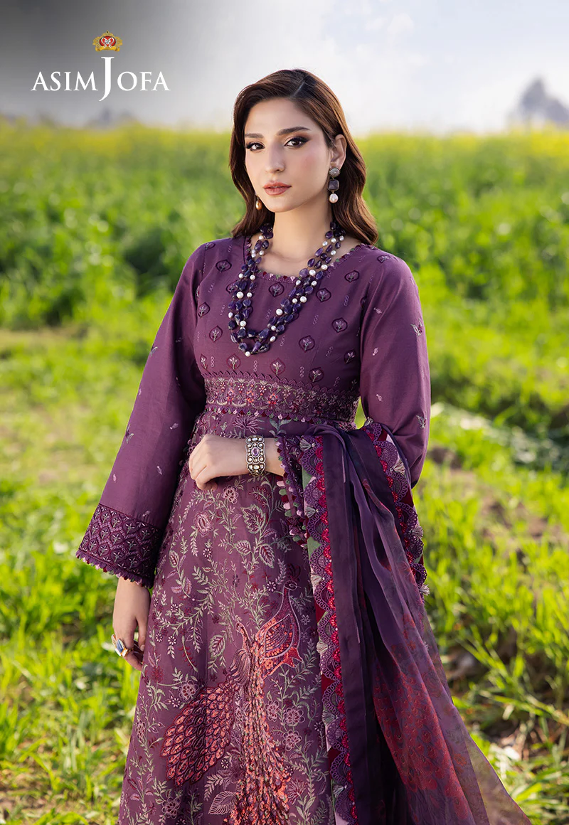 AJELL-18 EMBROIDERED LAWN 3 PCS - Image 4