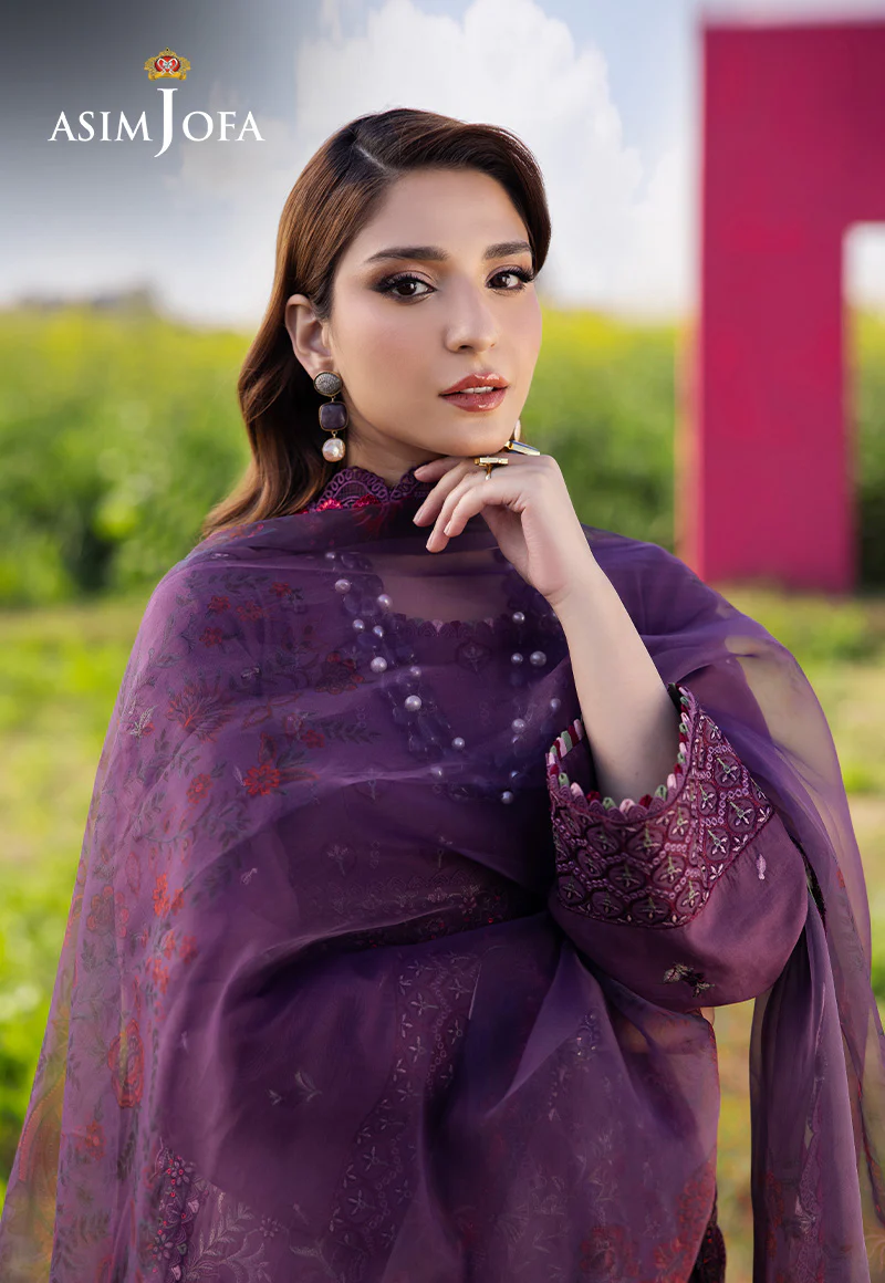 AJELL-18 EMBROIDERED LAWN 3 PCS - Image 5