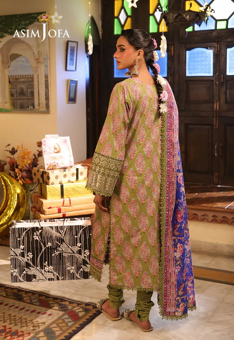 AJUBF-25 PRINTED EMBROIDERED LAWN 2 PCS - Image 2