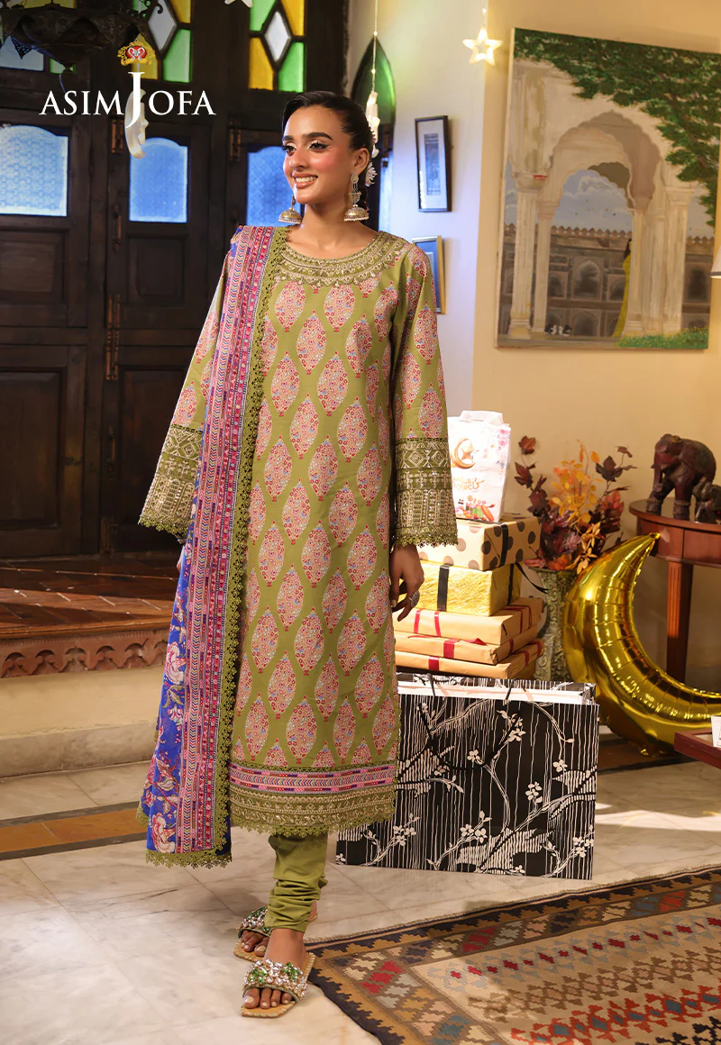 AJUBF-25 PRINTED EMBROIDERED LAWN 2 PCS - Image 3
