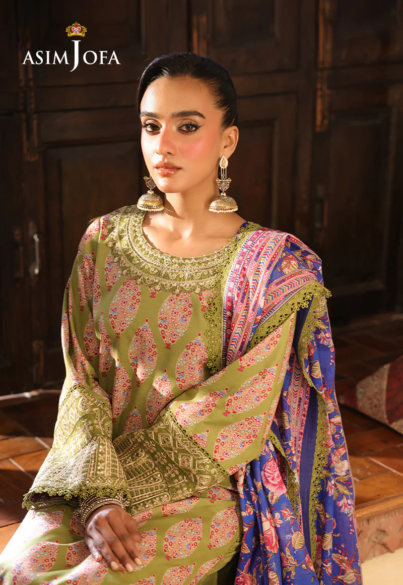 AJUBF-25 PRINTED EMBROIDERED LAWN 2 PCS - Image 4