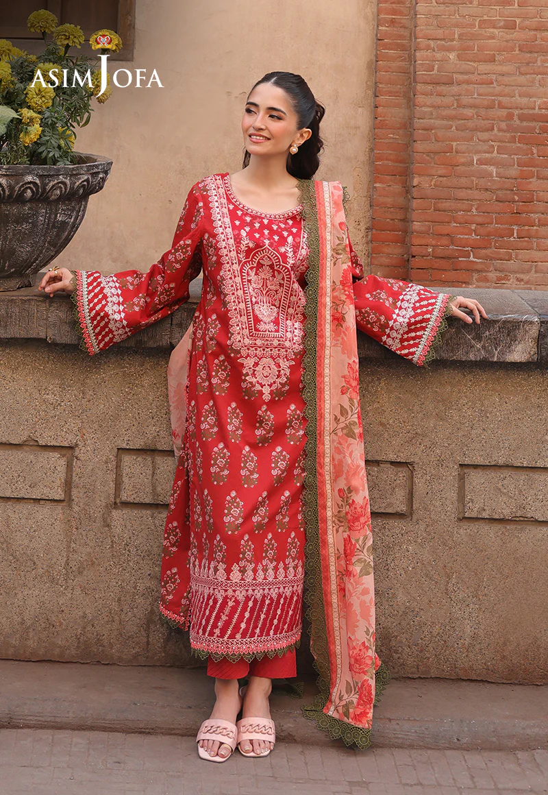AJUBF-26 PRINTED EMBROIDERED LAWN 2 PCS - Image 2