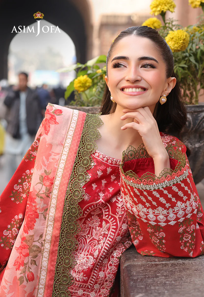 AJUBF-26 PRINTED EMBROIDERED LAWN 2 PCS - Image 4