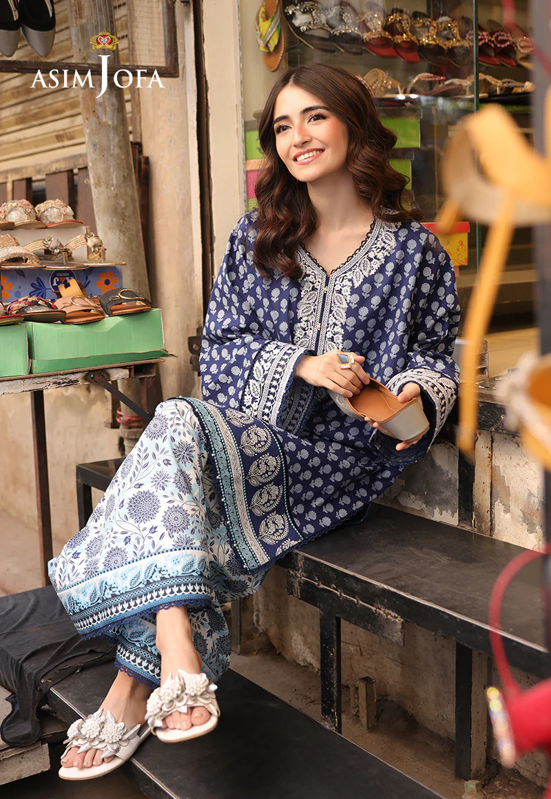 AJUBF-28 PRINTED EMBROIDERED LAWN 2 PCS - Image 2