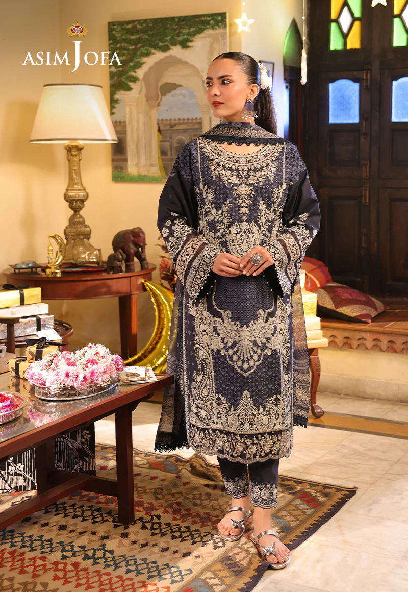 AJUBF-42 PRINTED EMBROIDERED LAWN 3 PCS - Image 3