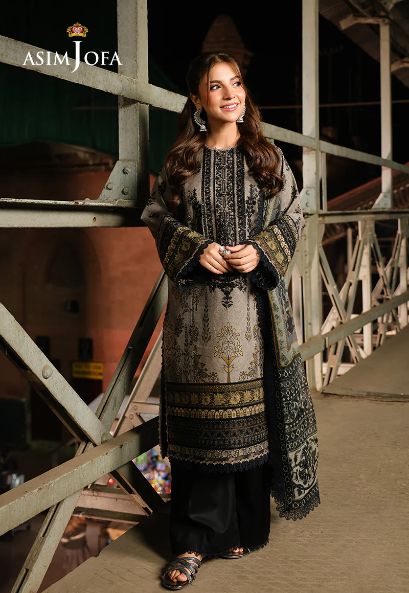 AJUBF-51 PRINTED EMBROIDERED LAWN 3 PCS